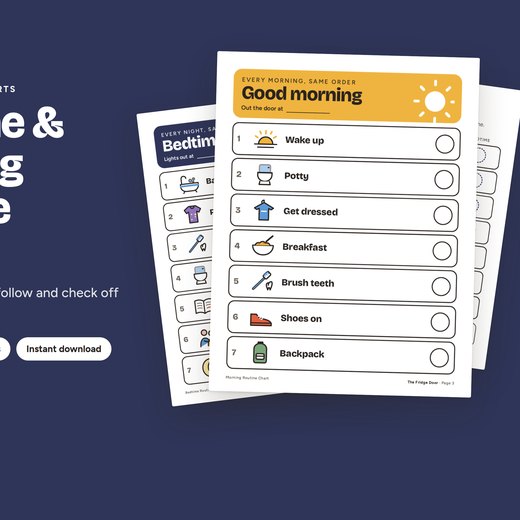 Printable bedtime and morning routine charts